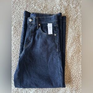 GAP High Rise Wide-Leg Crop Jeans - Deep Indigo